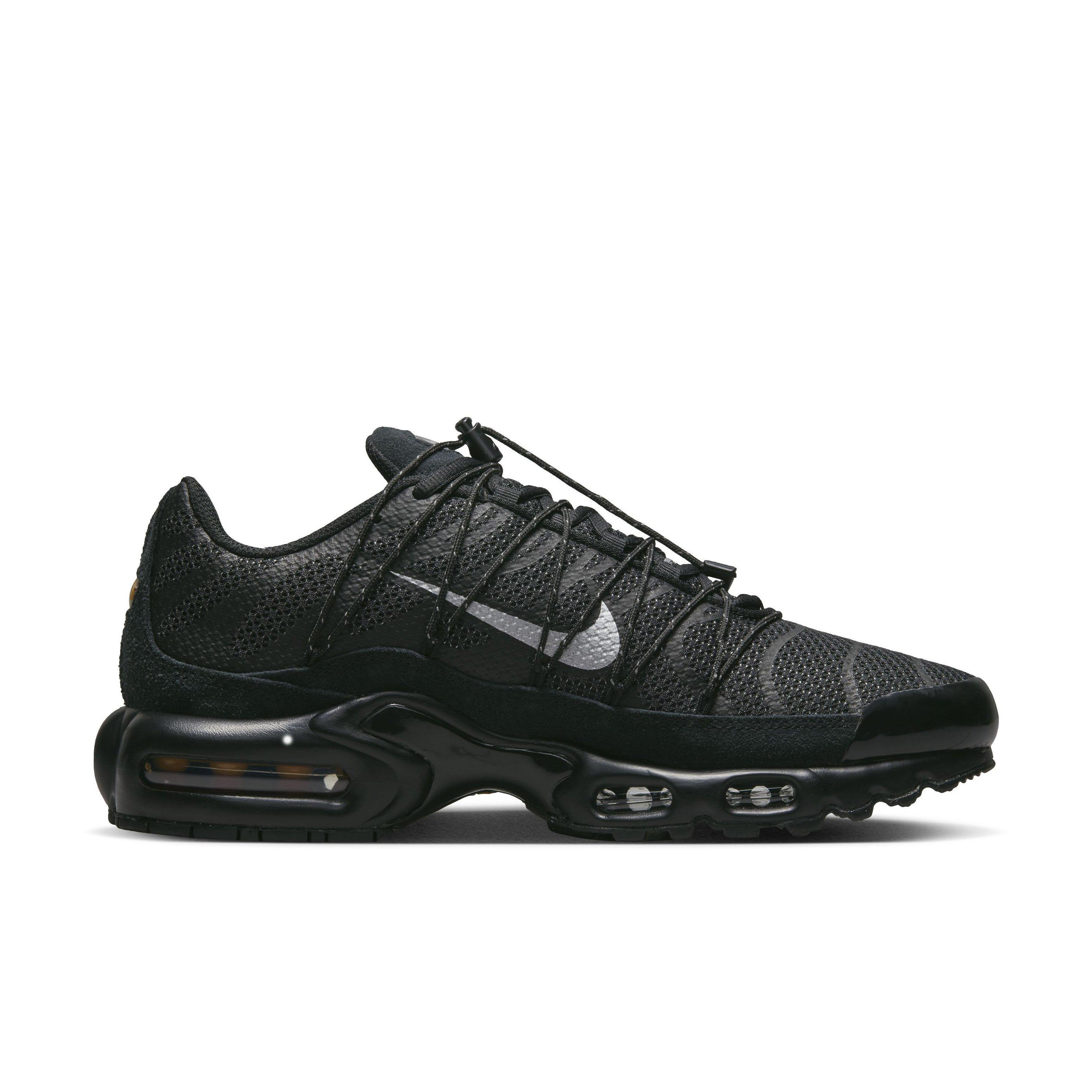 Nike Air Max Plus Utility Black Metallic Silver White Men s Shoe Hibbett